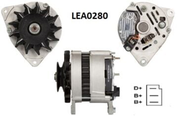 LEA0280  ALTERNATOR A127/14V/70A NEW HOLLAND  P366,412 24274 24400 54022560 54022561 54022562 54022706 E7NN10B376AB E7NN10B376BA LRA00522 LRA522 NAB414 11201504 63324274 8EL737507001 AAK1344 CA1330IR DRA3837 IA0504 MAN142 MAR142