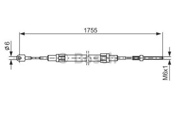 Fren Teli, 1758 mmBMW 520 i 198909 - 199512; 525 i 198909 - 199512; 520 i Touring 199111 - 199612; 520 i 198801 - 199012; 525 tds 199109 - 199512; 524 td 198803 - 199112; 525 i 198801 - 199012; 525 td 199303 - 199512; 525  BMW 34411162005; BMW 344