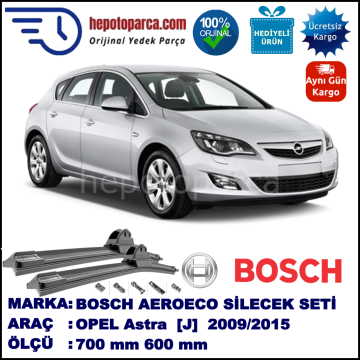 OPEL Astra [J] 09.2009-..., 700 / 600 mm. BOSCH AEROECO Aparatlı Muz Silecek