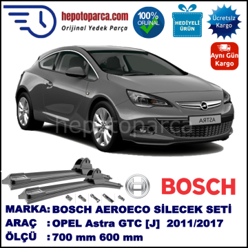 OPEL Astra GTC [J] 09.2011-..., 700 / 600 mm. BOSCH AEROECO Aparatlı Muz Silecek