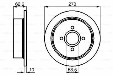 Fren Diski, Arka, [270 /10-8,6 mm]FORD Escort 1.6i 16V 199501 - 200109; Escort 1.6i 16V Turnier 199501 - 200109; Escort 1.8 TD 199501 - 200109; Escort 1.8 TD Turnier 199501 - 200109; Escort 1.8 D 199501 - 200109; Escort 1.8i 16V 199509 - 2 FOR 669110