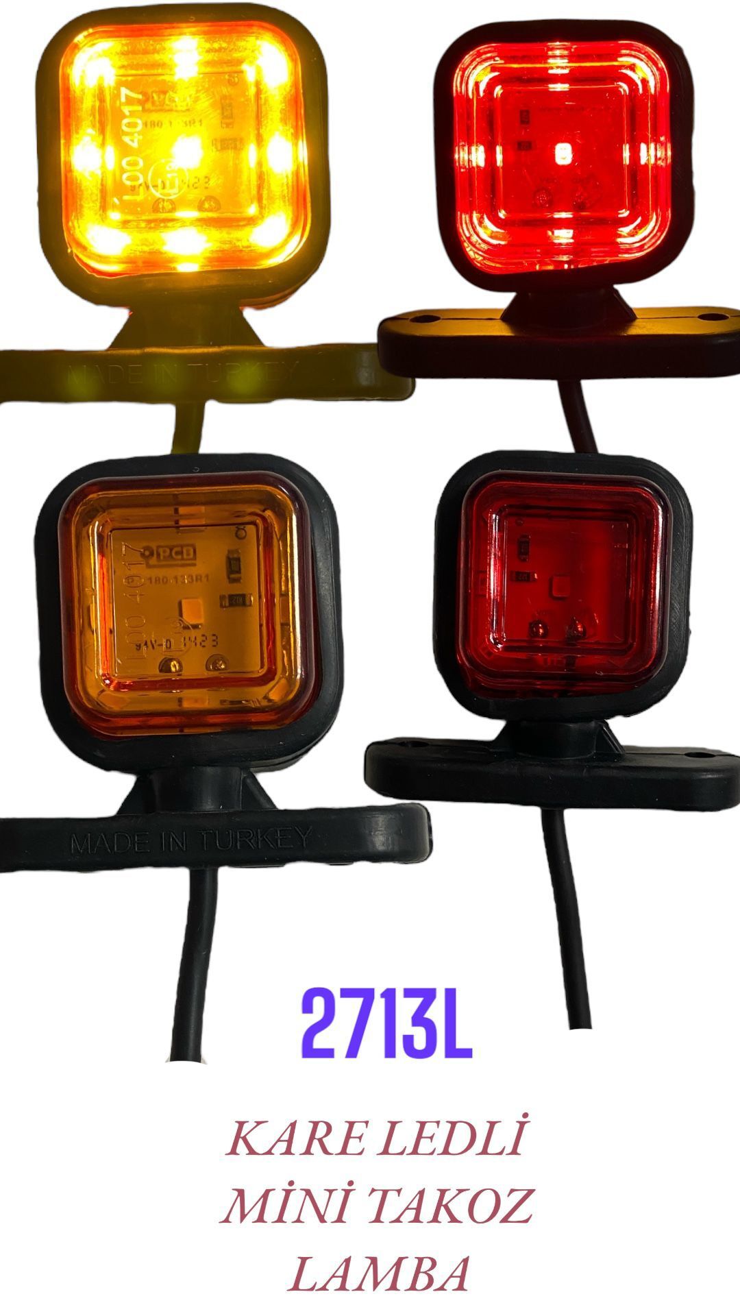 KARE MİNİ TAKOZ (LAMBA) SARI KIRMIZI