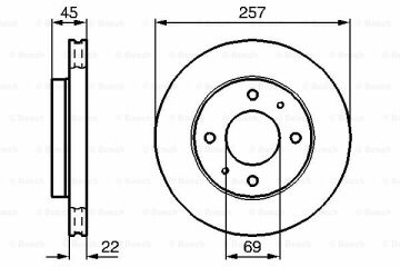 Fren Diski, Ön, [257 /22-20 mm], Hava KanallıHYUND Sonata 2.0i 199605 - 199806; Sonata 2.0i 199307 - 199604; Sonata 2.0i 199207 - 199806; Sonata 3.0i 199307 - 199806; Sonata 2.0i 16V 199009 - 199306; Sonata 2.0i 198806 - 199306; Sonata 1.8i 199307 -