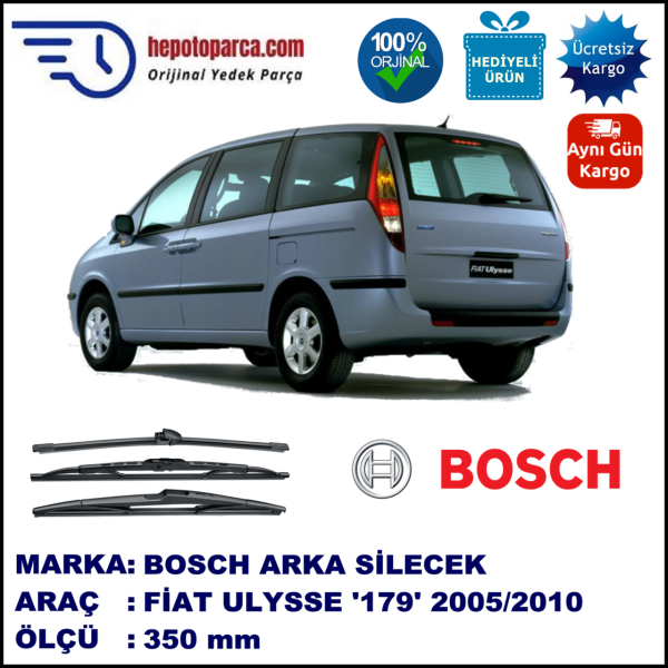 FIAT Ulysse [179..] 350 mm 11.2005-12.2010 BOSCH Arka Silecek