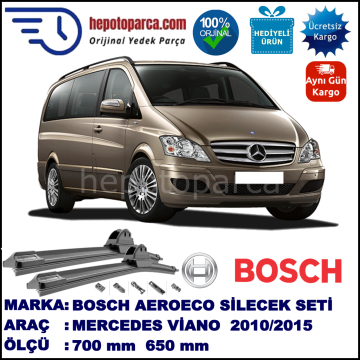 MERCEDES-BENZ Viano [639 T0N] 09.2010-..., 700 / 650 mm. BOSCH AEROECO Aparatlı Muz Silecek