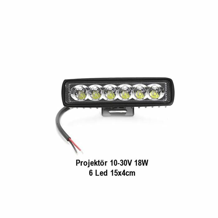 3056351 CARUB PROJEKTÖR 10-30V SMD 6 LED 18W  15.5X4CM