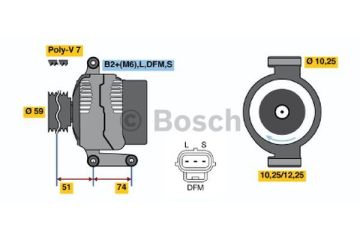 AlternatörFORD Transit [MK5] V184 ALT 235 FOR YC1T10300BJ; FOR 446