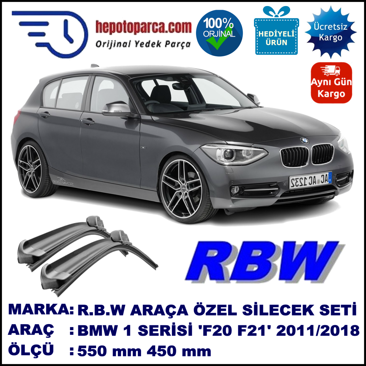 BMW: 1 SERIES [F20,F21] MUZ SİLECEK TAKIMI RBW ARACA ÖZEL (2011→)