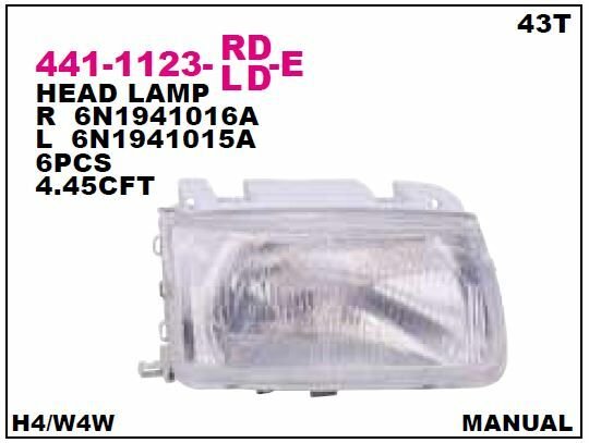 ÖN FAR SAĞ BEYAZ POLO III 95-98  VOLKSWAGEN POLO WOS10PO001   6N1941-018