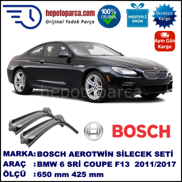 BMW Serie 6  [F 13] 10.2011-... 650/425 mm Bosch Aerotwin Araca Özel Silecek