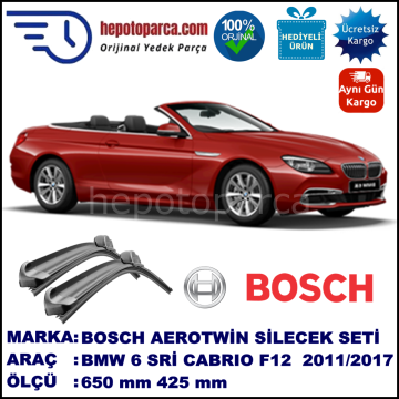 BMW Serie 6 Cabrio [F 12] 03.2011-... 650/425 mm Bosch Aerotwin Araca Özel Silecek