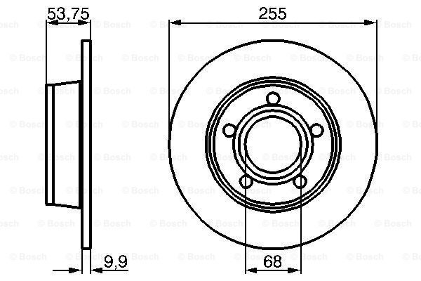 Fren Diski, Arka, [255 /9,9-8 mm], KaplamalıAUDI A6 2.5 TDI quattro ( 10.1999 - 08.2003 ); A6 2.5 TDI Avant quattro ( 10.1999 - 08.2003 ); A6 1.8 T quattro ( 05.2000 - 05.2004 ); A6 2.4 quattro ( 06.2001 - 05.2004 ); A6 3.0 quattro ( 06.2001 - 05.20