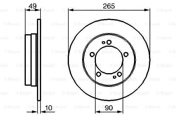 Fren Diski, Arka, [265,0 /10,0-8,4 mm]MITSUBISHI Eclipse 1.8i ( 01.1990 - 03.1994 ); Eclipse 2.0i 16V Turbo ( 08.1990 - 03.1994 ); Eclipse 2.0i 16V ( 01.1990 - 03.1994 ); Eclipse 2.0i 16V 4WD ( 04.1991 - 03.1994 ) MIT MB587433