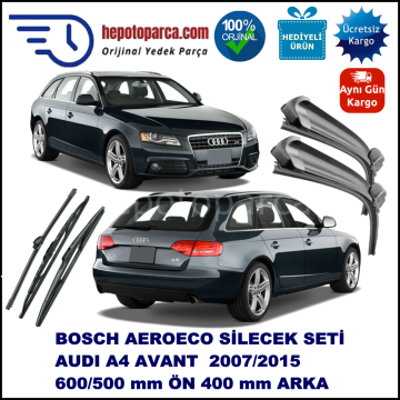 AUDI A4 Avant [8K5; B8] 11,2007-,,, Bosch Aeroeco Ön ve Arka Silecek Takımı