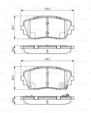 Disk Balata, Ön - [WVA 25365] - [110,1x47,7x16,5 m Picanto [TA] 05.2011-… KIA 581011YA30; HYU 5810