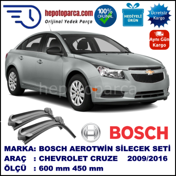 CHEVROLET Cruze [KL1J,J300] 05.2009-... 600/450 mm Bosch Aerotwin Araca Özel Silecek