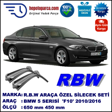 BMW 5 SERIES SEDAN [F10] MUZ SİLECEK TAKIMI RBW ARACA ÖZEL (2010-2016)