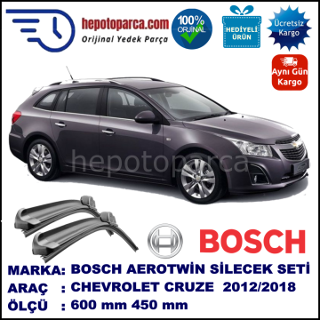 CHEVROLET Cruze Station Wagon [KL1J,J308] 07.2012-... 600/450 mm Bosch Aerotwin Araca Özel Silecek