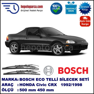HONDA Civic CRX [EG/EH] 03.92-12.98 500 / 450 mm. BOSCH ECO Telli Silecek 2'li Takım