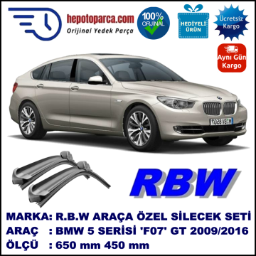 BMW 5 SERIES GT [F07] MUZ SİLECEK TAKIMI RBW ARACA ÖZEL (2009-2016)