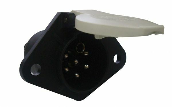 14-020  7'Lİ S TİPİ PLASTİK TIR RÖMORK PRİZİ  (TERMİNALLİ ve KONNEKTÖRLÜ)  DORSE FİŞİ beyaz 8JB008085011 51305291 JAEGER 74400005 11102