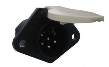 14-020  7'Lİ S TİPİ PLASTİK TIR RÖMORK PRİZİ  (TERMİNALLİ ve KONNEKTÖRLÜ)  DORSE FİŞİ beyaz 8JB008085011 51305291 JAEGER 74400005 11102