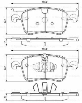 Disk Balata, Ön - [WVA 25836] - [155,2x62,1x17,0 m C4 Picasso [B78] 02.2013-…; C4 Grand Picasso [B78] 02.2014-… PEU 1609898380; CIT 1609