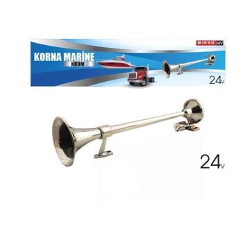 2751523 CARUB KORNA 24V TIR-MARİN KORNA 640MM YUVARLOK KROM MARİNE KORNA 82mh24