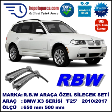 BMW X3 [F25] MUZ SİLECEK TAKIMI RBW ARACA ÖZEL(2010→)