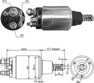 1640    MARŞ OTOMATİĞİ 12V NEW HOLLAND TRAKTÖR  3 DELİK JONDERE OTOM EM  2.339.402.115