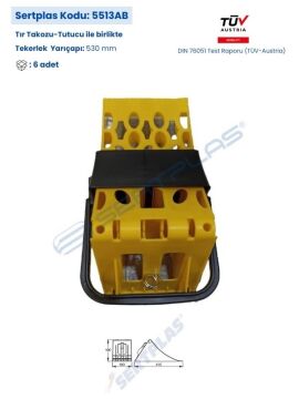 5513AB Yeni Tip Tır Lastik Takozu Tutuculu - Poşet