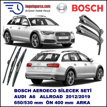 AUDI A6 Avant Allroad [4GH; C7] 01,2012-,,, Bosch Aeroeco Ön ve Arka Silecek Takımı