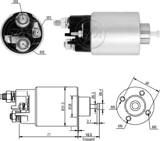 6993  MARŞ OTOMATİĞİ 12V LOGAN NİSSAN 4 DELİK DACIA RENAULT 1.5