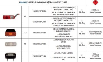 8512-K2T13B5P5-F KARYA (KARIA) T1355 TRAILIGHT SET