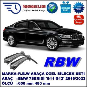 BMW 7 SERIES [G11,G12] MUZ SİLECEK TAKIMI RBW ARACA ÖZEL (2016→)