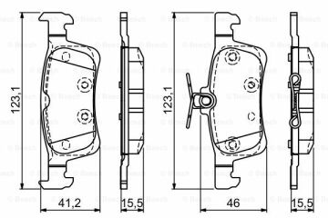 Disk Balata-Arka-[WVA 25841]-[15,5 mm]PEUGEOT 308 1.2 VTi ( 07.2013 -  ... ); 308 1.6 HDi ( 07.2013 -  ... ); 308 1.6 THP ( 07.2013 -  ... ); 308 1.6 ( 07.2013 -  ... ); 308 1.6 THP SW ( 01.2014 -  ... ); 308 1.6 HDi SW ( 01.2014 -  ... ); 308 1.