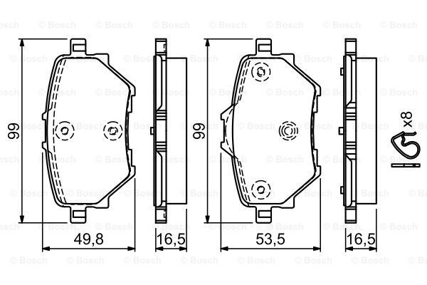 Disk Balata - Arka - [WVA 25839]  - [16,5 mm]CITRO C4 Picasso 1.6 VTi (02.2013 - ...); C4 Picasso 1.6 THP (02.2013 - ...); C4 Picasso 1.6 HDi (02.2013 - ...); C4 Picasso 2.0 BlueHDi (02.2013 - ...); C4 Grand Picasso 1.6 (07.2013 - ...); C4 Grand Pica