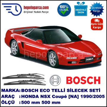 HONDA NSX Coupé [NA] 06.90-09.05 500 / 500 mm. BOSCH ECO Telli Silecek 2'li Takım