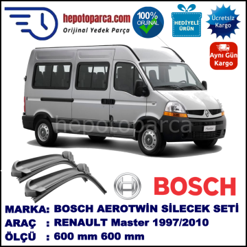 RENAULT Master [X70] 10.1997-04.2010 600/600 mm Bosch Aerotwin Araca Özel Silecek