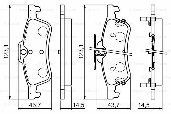 Disk Balata, Arka- [WVA 23716] - [123,1x43,7x14,5  CIVIC IX (FK) - 1.4 i-VTEC 01.2012-… HON 43022TV0E01