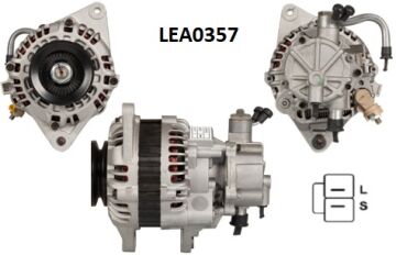 LEA0357  ALTERNATOR A135/14V/75A/V.P. MITSUBI SHI PAJERO II2.5TD LRB00235 LRB235 986042281 600055 8EL732724001 A3T08183 DRA3276 JA878IR MD160671