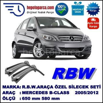 MERCEDES B-CLASS [W245] MUZ SİLECEK TAKIMI RBW ARACA ÖZEL (2005-2012)