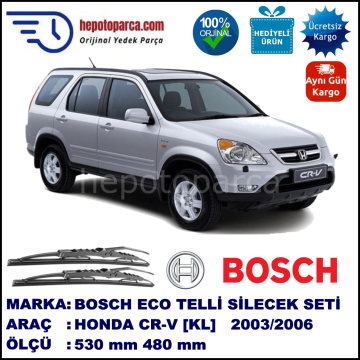 HONDA CR-V [KL] 07.03-... 530 / 480 mm. BOSCH ECO Telli Silecek 2'li Takım
