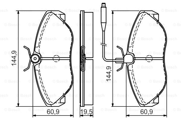 Disk Balata - Ön  - [WVA 21797] -  [ 144,9X60,9X19 Boxer 2.5 Diesel 199402 - 200202; Jumper 2.5 Diesel 199402 - 200202; Ducato 10 2.8 D 199804 - 200203; Boxer 2.0i 199402 - 200202; Boxer 2.5 TDi 199610 - 200202; Jumper 2.5 TDi 199610 - 200202; Boxer