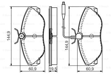 Disk Balata - Ön  - [WVA 21797] -  [ 144,9X60,9X19 Boxer 2.5 Diesel 199402 - 200202; Jumper 2.5 Diesel 199402 - 200202; Ducato 10 2.8 D 199804 - 200203; Boxer 2.0i 199402 - 200202; Boxer 2.5 TDi 199610 - 200202; Jumper 2.5 TDi 199610 - 200202; Boxer