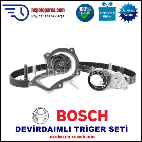 VW (VOLKSWAGEN) Golf 6 VI 1.6 MultiFuel 10.2008-05.2010 BOSCH DEVİRDAİMLİ TRİGER SETİ