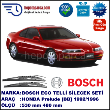 HONDA Prelude [BB] 02.92-09.96 530 / 480 mm. BOSCH ECO Telli Silecek 2'li Takım