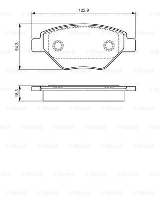 Disk Balata - Ön  - [WVA 23934] -  [ 122,8X54,3X18 Megane II 1.4 Hatchback 200211 - 200810; Megane II 1.4 200310 - 200910; Megane II 1.4 Hatchback 200505 - 200810; Megane II 1.4 200505 - 200910 REN 7701207673; REN 7701