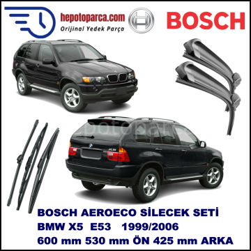 BMW X5 [E 53] 03,1999-10,2006 Bosch Aeroeco Ön ve Arka Silecek Takımı