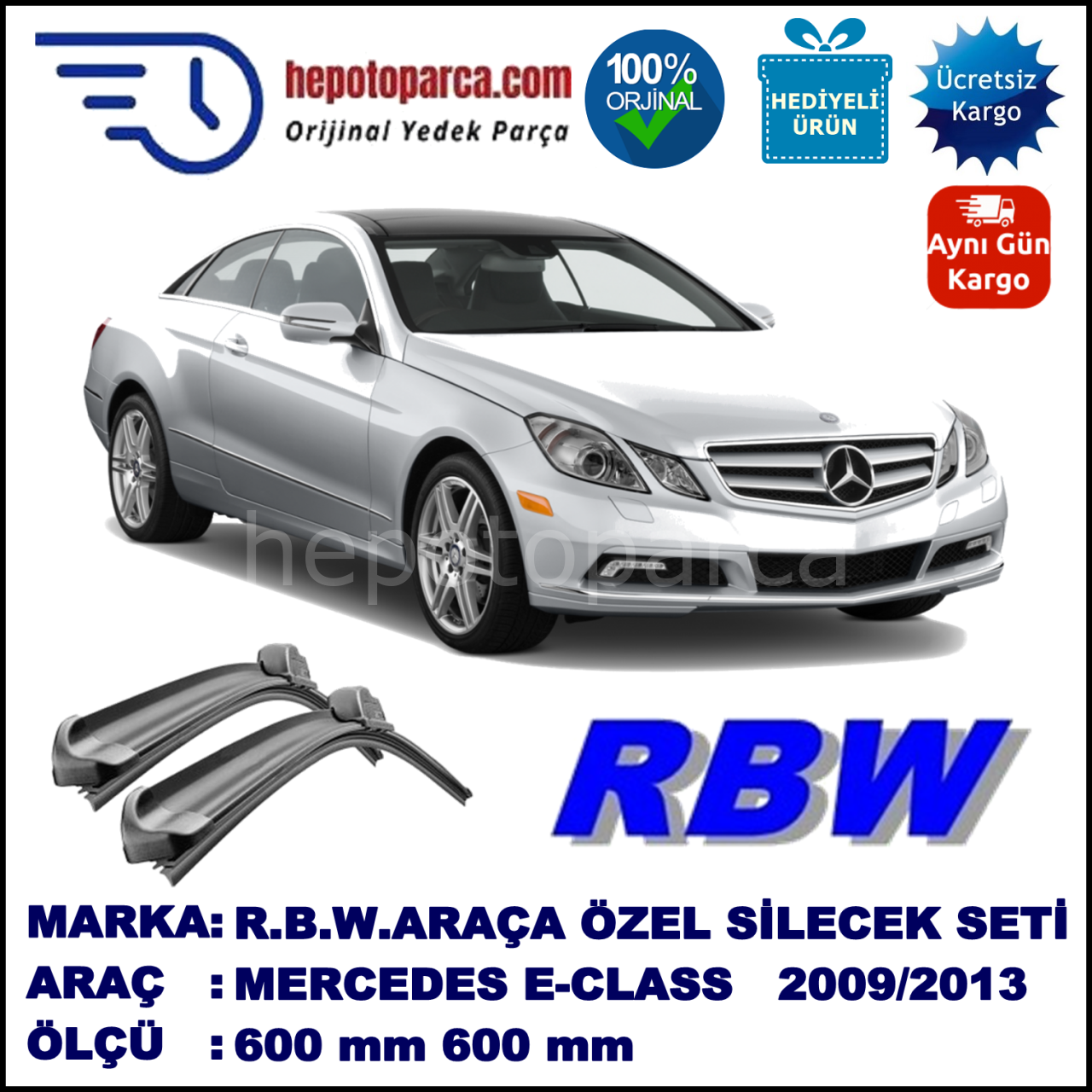 MERCEDES E-CLASS COUPÉ [C207] MUZ SİLECEK TAKIMI RBW ARACA ÖZEL (2009-2013)